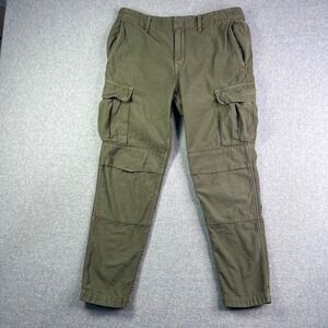 Rag & Bone Cargo Jeans Women's 26 (31x25) Button Pockets Green READ